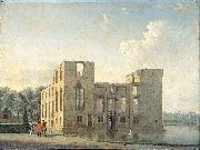 Jan ten Compe Berckenrode Castle in Heemstede after the fire of 4-5 May 1747: rear view. Germany oil painting artist